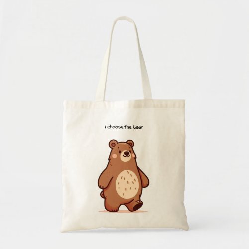 I choose the bear tote bag