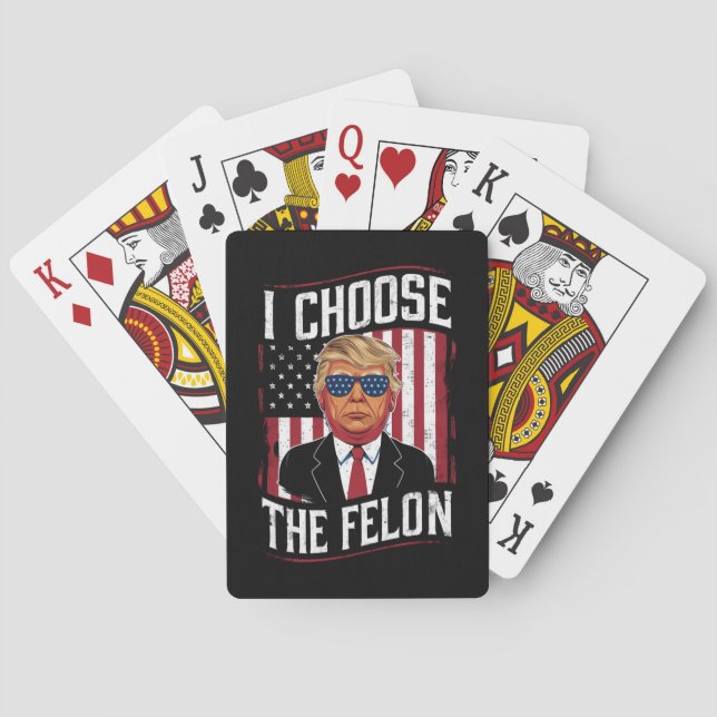 I Choose The Felon Funny Trump US Election Poker Cards (Back)
