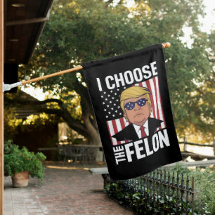 I Choose The Felon Trump 2024 Republican Patriot House Flag