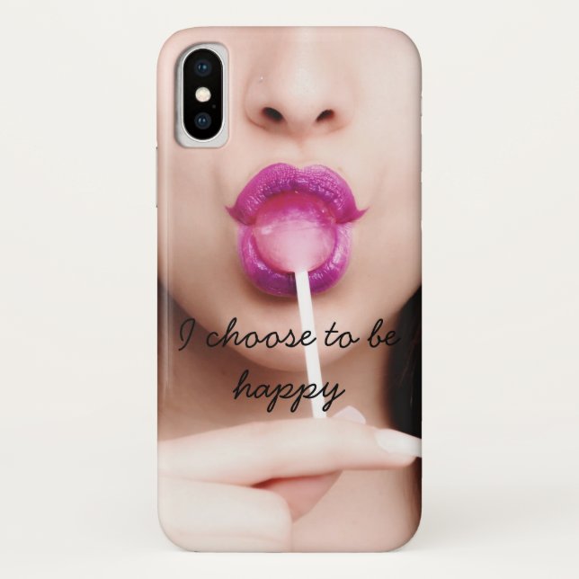 I CHOOSE TO BE HAPPY - LOLIPOP Case-Mate iPhone CASE (Back)