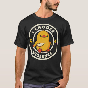 I Choose Violence Funny Duck by Tobe Fonseca Kids  T-Shirt