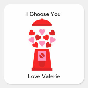 I Choose You Gumball Sticker Valentine's Day