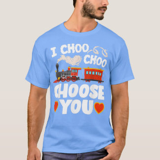 I Choose You Kids Boys Train Railroad Love T-Shirt