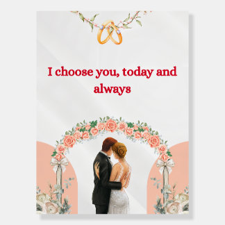 I choose you, today and always foam board