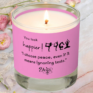 I chose peace funny Yoga Scented Jar Candle