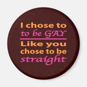 I Chose To Be Gay Like You Chose To Be Straight Magnet
