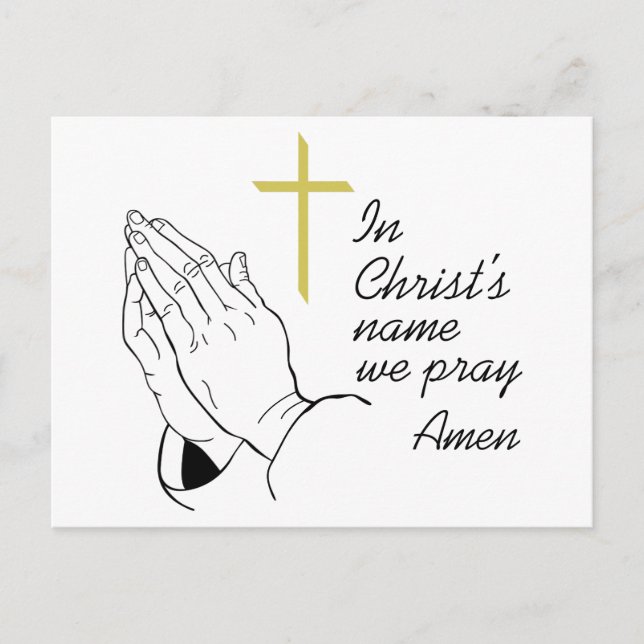 I Christ's Name Postcard (Front)