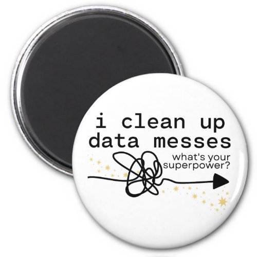 I Clean Up Data Messes Magnet