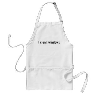 I clean windows adult apron
