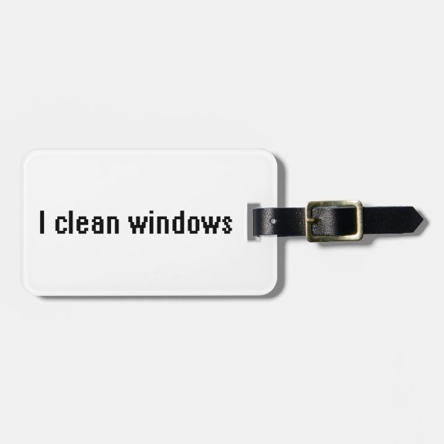 I clean windows luggage tag (Front Horizontal)