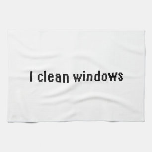 I clean windows towel