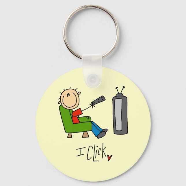 I Click TV Addict Keychain (Front)