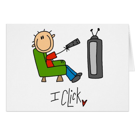 I Click TV Addict T-shirts and Gifts (Front Horizontal)