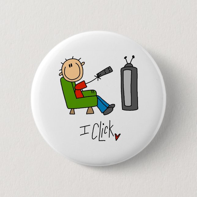 I Click TV Pinback Button (Front)