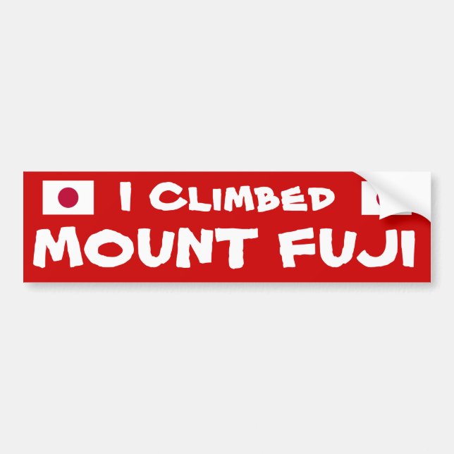 I Climbed* Mount Fuji Bumper Sticker (Front)