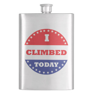 I Climbed Today Hip Flask