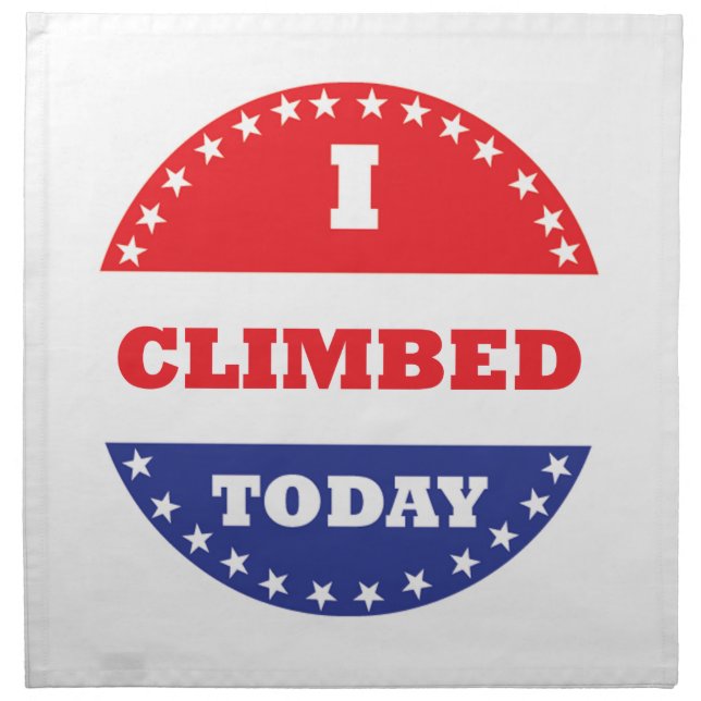 I Climbed Today Napkin (Front)