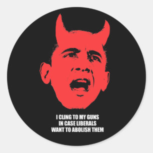 I cling to my guns in case liberals want to abolis classic round sticker