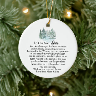 I Closed My Eyes Son, Sentimental Keepsake Gift Ceramic Ornament