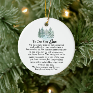 I Closed My Eyes Son, Sentimental Keepsake Gift Ceramic Ornament
