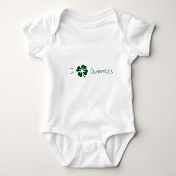 I Clover Guinness Baby Bodysuit by CuteLittleTreasures at Zazzle
