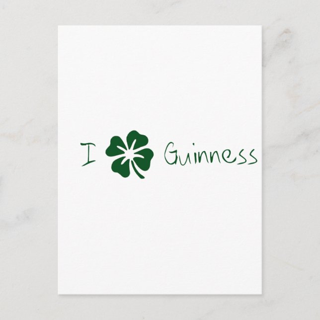 I Clover Guinness Postcard (Front)