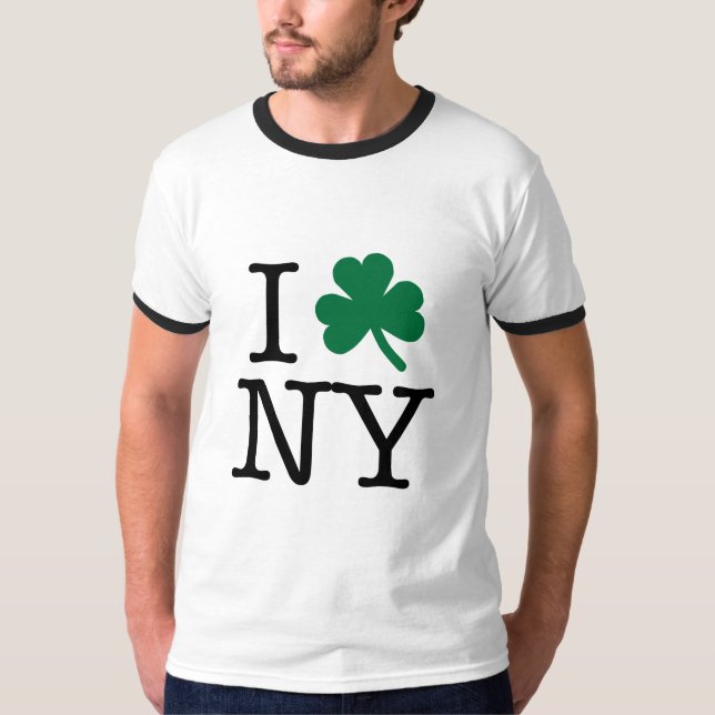 I CLOVER NY black on light T-Shirt (Front)