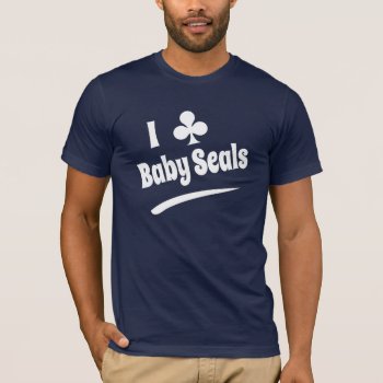 I Club Baby Seals T-shirt by AardvarkApparel at Zazzle