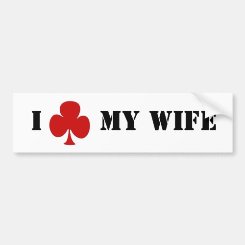 I club my wife bumper sticker