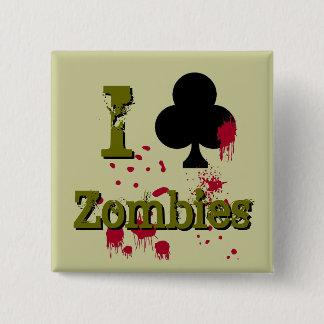 I Club Zombies Pinback Button