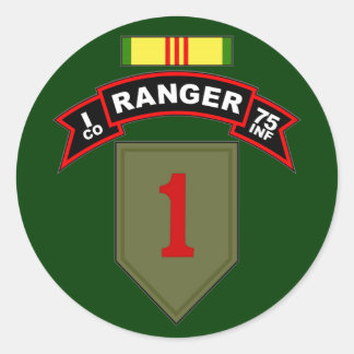 I Co, 75th Infantry Regiment - Rangers, Vietnam Classic Round Sticker