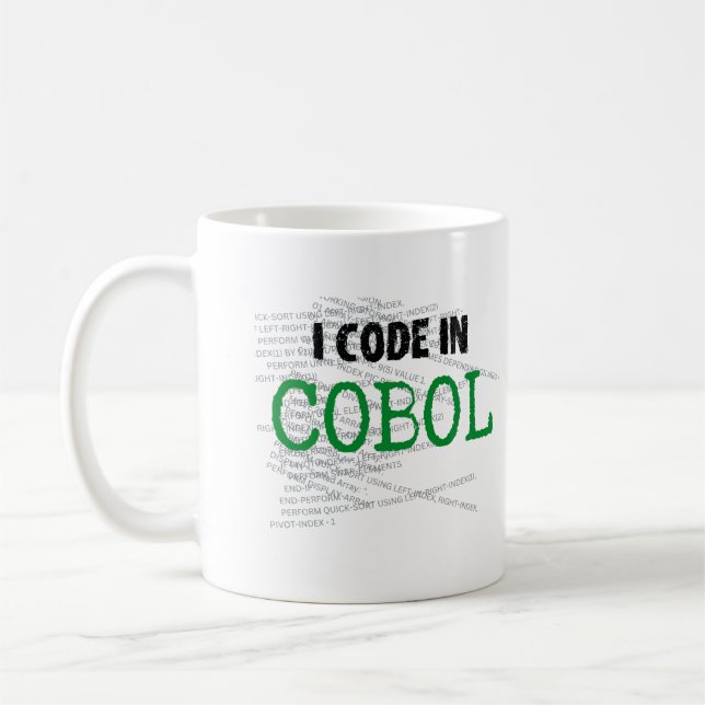 I code in COBOL.w Coffee Mug (Left)
