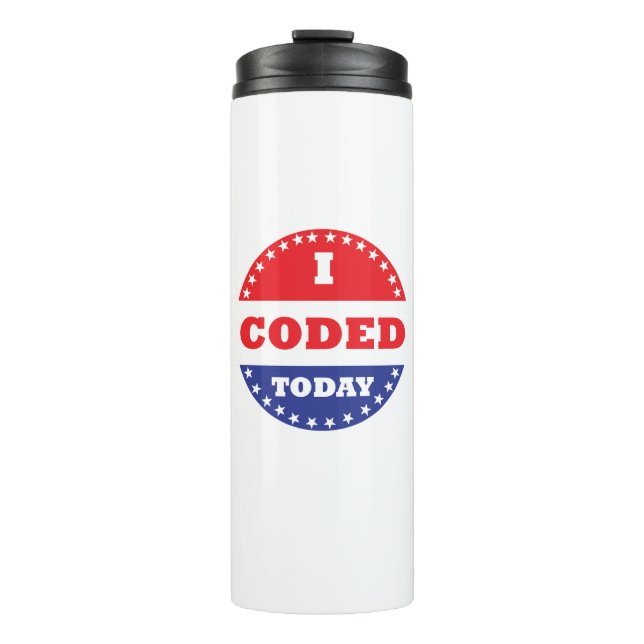 I Coded Today Thermal Tumbler (Front)