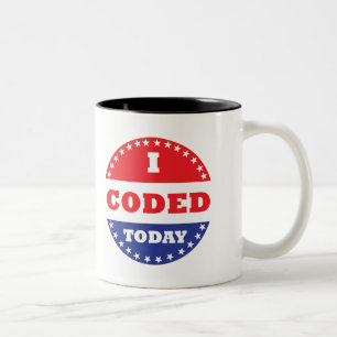 I Coded Today Two-Tone Coffee Mug