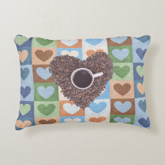 I ♥ Coffee Custom Cotton Accent Pillow 16" x 12"