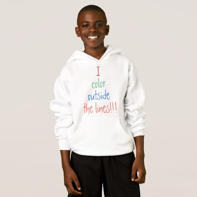 "I Color Outside the Lines!!!" Boy's Sweatshirt (Front Full)