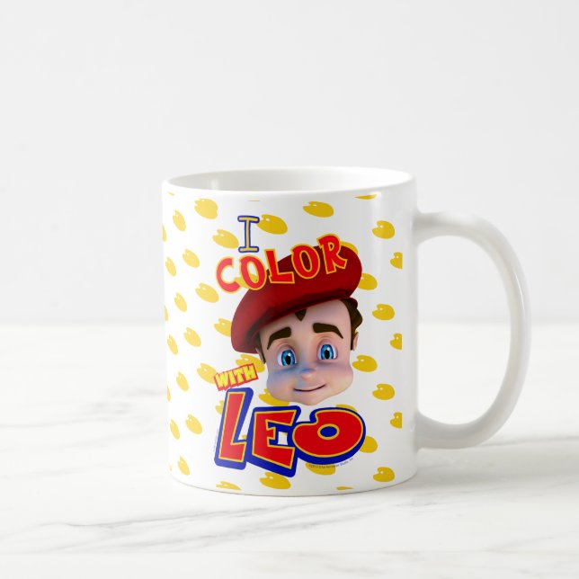 "I Color with Leo" Mug (Right)