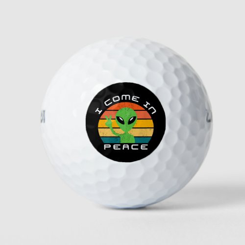 I Come In Peace  Alien  Space Golf Balls