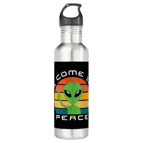 I Come In Peace  Alien  Space Stainless Steel Water Bottle