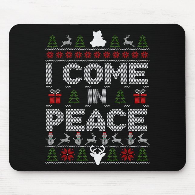 I Come In Peace - I'm Peace Couple Matching Ugly C Mouse Pad (Front)