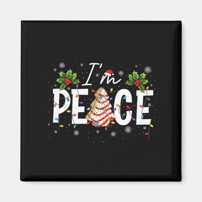 I Come In Peace I'm Peace Couple Ugly Christmas Sw Magnet (Front)