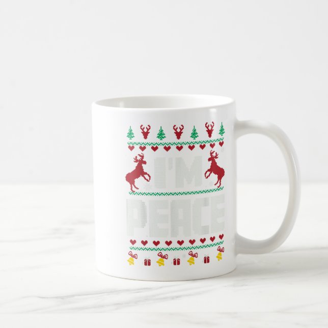 I Come In Peace - I'm Peace Xmas Matching Couples  Coffee Mug (Right)