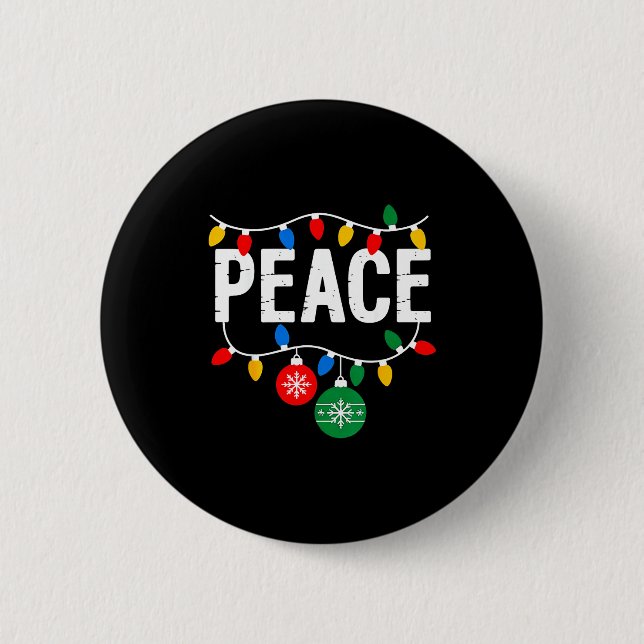 I Come In Peace Matching Family Christmas Couple  Button (Front)