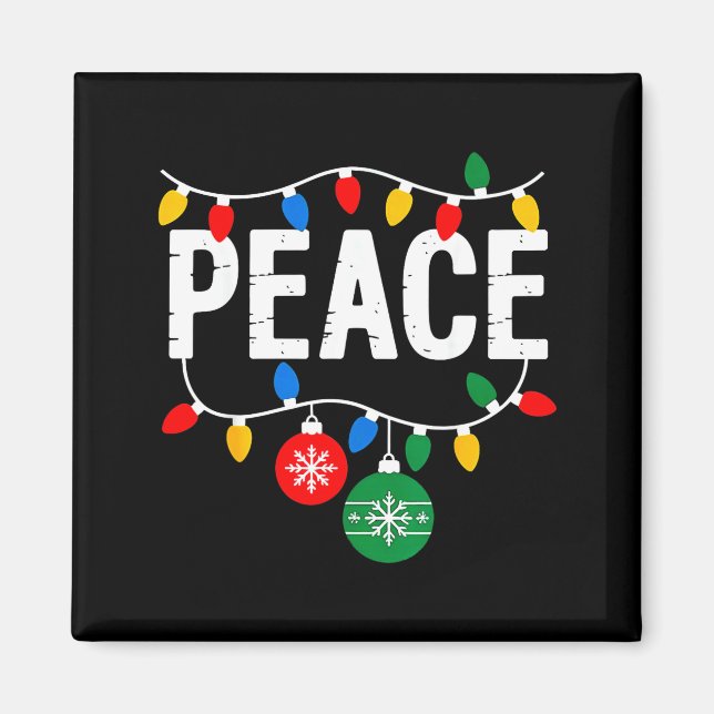 I Come In Peace Matching Family Christmas Couple  Magnet (Front)
