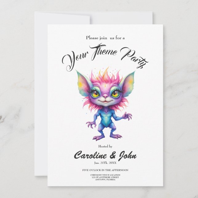 I Come in Peace… Probably.  Invitation (Front)