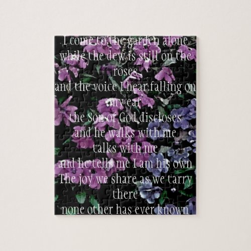 I Come to the Garden Alone Floral Jigsaw Puzzle