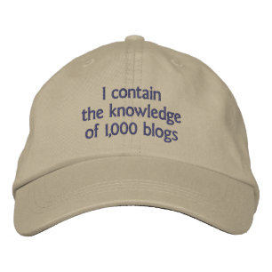 I contain the knowledge of 1000 blogs embroidered baseball cap