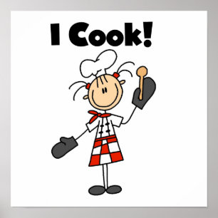 I Cook - Female Chef Poster