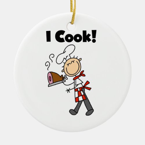 I Cook _ Male Chef Ceramic Ornament