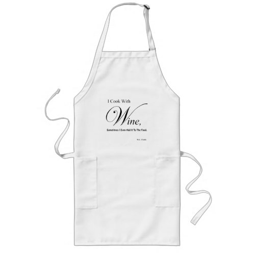 I Cook With Wine Long Apron